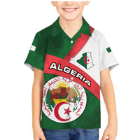 Algeria Family Matching Mermaid Dress and Hawaiian Shirt with National Emblem and Map Design