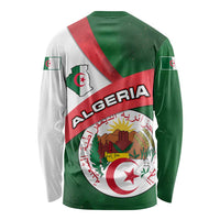 Algeria Long Sleeve Shirt with National Emblem and Map Design