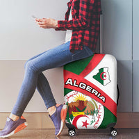 Algeria Luggage Cover with National Emblem and Map Design
