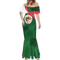 Algeria Mermaid Dress with National Emblem and Map Design