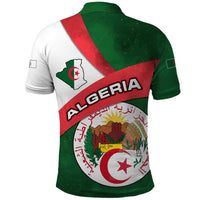 Algeria Polo Shirt with National Emblem and Map Design