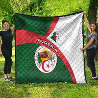 Algeria Quilt with National Emblem and Map Design