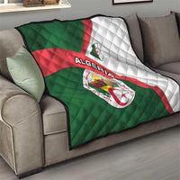 Algeria Quilt with National Emblem and Map Design