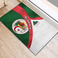 Algeria Rubber Doormat with National Emblem and Map Design