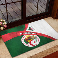 Algeria Rubber Doormat with National Emblem and Map Design
