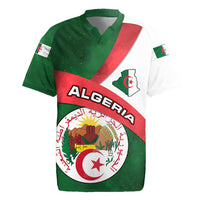 Algeria Rugby Jersey with National Emblem and Map Design