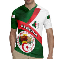 Algeria Rugby Jersey with National Emblem and Map Design
