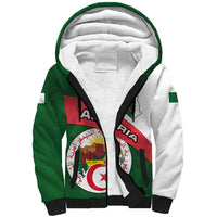 Algeria Sherpa Hoodie with National Emblem and Map Design