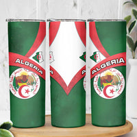 Algeria Skinny Tumbler with National Emblem and Map Design