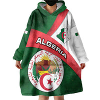 Algeria Wearable Blanket Hoodie with National Emblem and Map Design