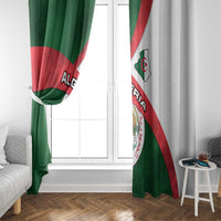 Algeria Window Curtain with National Emblem and Map Design