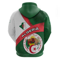 Algeria Zip Hoodie with National Emblem and Map Design