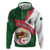 Algeria Zip Hoodie with National Emblem and Map Design