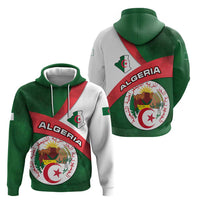 Algeria Zip Hoodie with National Emblem and Map Design
