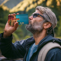 Sahara Algeria 4 in 1 Can Cooler Tumbler with Desert Camel Landscape and Islamic Motif Design