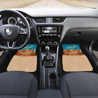 Sahara Algeria Car Mats with Desert Camel Landscape and Islamic Motif Design