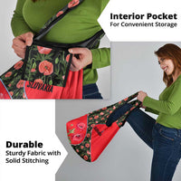 Slovakia Coat of Arms Grocery Bag with Red Poppy Flowers and Bold Flag Colors Design - Wonder Print Shop