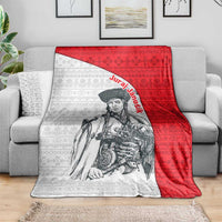 Juraj Janosik Slovakia Blanket with Folk Pattern Red White Legend Spirit