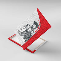 Juraj Janosik Slovakia Canvas Wall Art with Folk Pattern Red White Legend Spirit