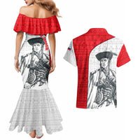 Juraj Janosik Slovakia Couples Matching Mermaid Dress and Hawaiian Shirt with Folk Pattern Red White Legend Spirit