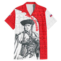 Juraj Janosik Slovakia Family Matching Mermaid Dress and Hawaiian Shirt with Folk Pattern Red White Legend Spirit
