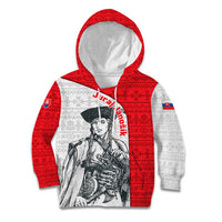 Juraj Janosik Slovakia Kid Hoodie with Folk Pattern Red White Legend Spirit