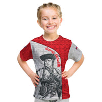Juraj Janosik Slovakia Kid T Shirt with Folk Pattern Red White Legend Spirit