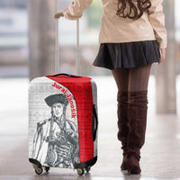 Juraj Janosik Slovakia Luggage Cover with Folk Pattern Red White Legend Spirit