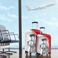 Juraj Janosik Slovakia Luggage Cover with Folk Pattern Red White Legend Spirit
