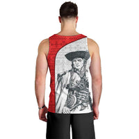 Juraj Janosik Slovakia Men Tank Top with Folk Pattern Red White Legend Spirit