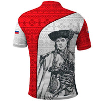 Juraj Janosik Slovakia Polo Shirt with Folk Pattern Red White Legend Spirit