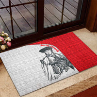 Juraj Janosik Slovakia Rubber Doormat with Folk Pattern Red White Legend Spirit