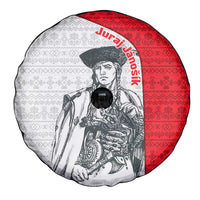 Juraj Janosik Slovakia Spare Tire Cover with Folk Pattern Red White Legend Spirit