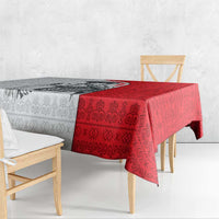 Juraj Janosik Slovakia Tablecloth with Folk Pattern Red White Legend Spirit