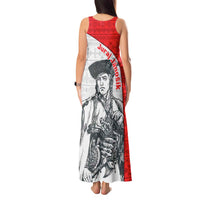 Juraj Janosik Slovakia Tank Maxi Dress with Folk Pattern Red White Legend Spirit