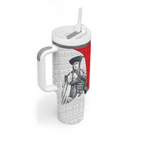 Juraj Janosik Slovakia Tumbler With Handle with Folk Pattern Red White Legend Spirit