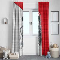 Juraj Janosik Slovakia Window Curtain with Folk Pattern Red White Legend Spirit