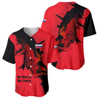Slovakia Baseball Jersey with Red Black Falcon Claw No Mercy Spirit