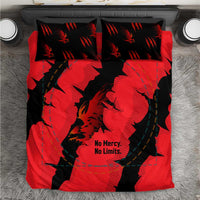 Slovakia Bedding Set with Red Black Falcon Claw No Mercy Spirit
