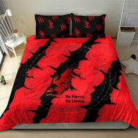 Slovakia Bedding Set with Red Black Falcon Claw No Mercy Spirit