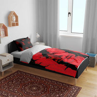 Slovakia Bedding Set with Red Black Falcon Claw No Mercy Spirit