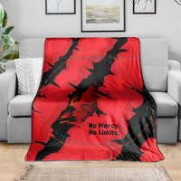Slovakia Blanket with Red Black Falcon Claw No Mercy Spirit