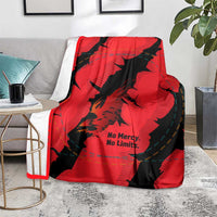 Slovakia Blanket with Red Black Falcon Claw No Mercy Spirit