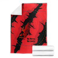 Slovakia Blanket with Red Black Falcon Claw No Mercy Spirit