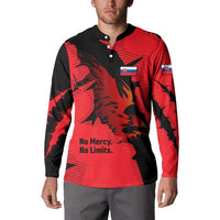 Slovakia Button Sweatshirt with Red Black Falcon Claw No Mercy Spirit