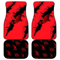 Slovakia Car Mats with Red Black Falcon Claw No Mercy Spirit