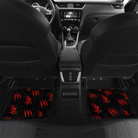 Slovakia Car Mats with Red Black Falcon Claw No Mercy Spirit