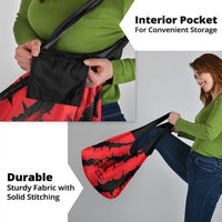 Slovakia Grocery Bag with Red Black Falcon Claw No Mercy Spirit