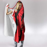 Slovakia Hooded Blanket with Red Black Falcon Claw No Mercy Spirit