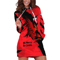 Slovakia Hoodie Dress with Red Black Falcon Claw No Mercy Spirit